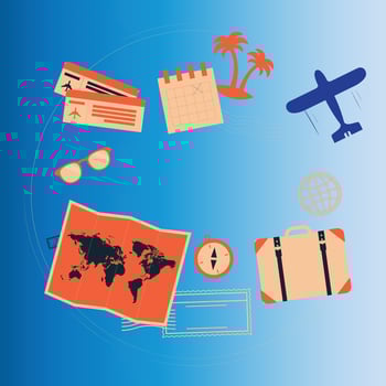 Travel and vacation concept with famous landmarks,Travel to World. of famous landmarks of the world. Concept website template. Vector illustration. paper art eps 10