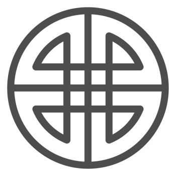 Korea traditional pattern outline icon. Linear symbol. png