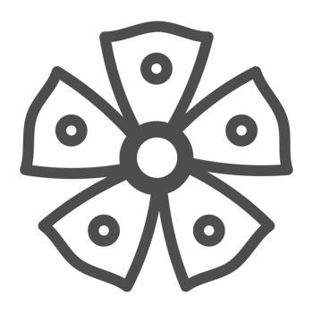 Korea traditional pattern outline icon. Linear symbol. png