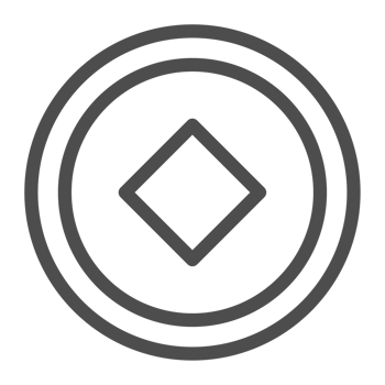 Korea traditional pattern outline icon. Linear symbol. png