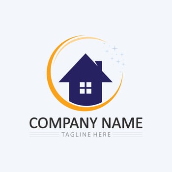 Home logo icon vector illustration design template.Home and house logo design vector, logo , architecture and building, design property , stay at home estate Business logo.