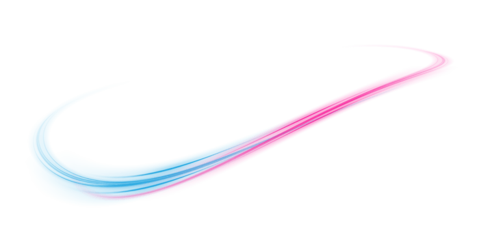 Pink and blue magic spirals with sparkles. Pink and blue light effect. Glitter particles with lines. Swirl effect. png