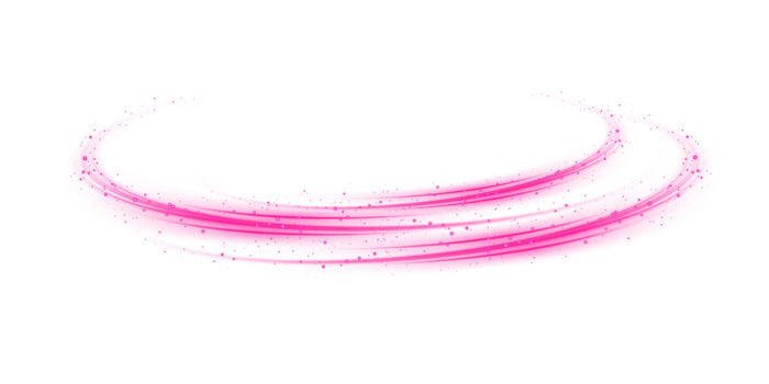 Pink magic spirals with sparkles. Pink light effect. Glitter particles with lines. Swirl effect. png