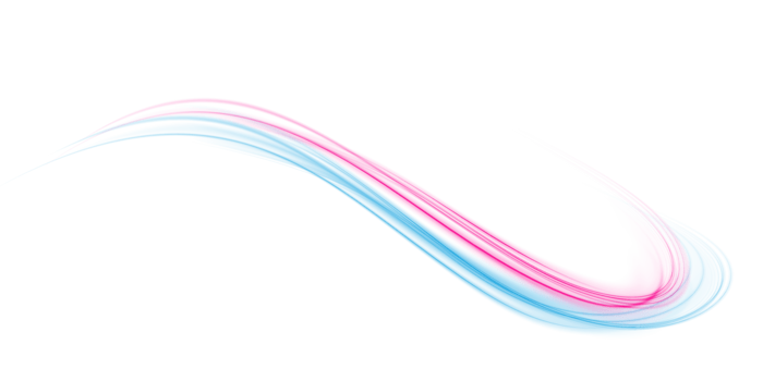 Pink and blue magic spirals with sparkles. Pink and blue light effect. Glitter particles with lines. Swirl effect. png