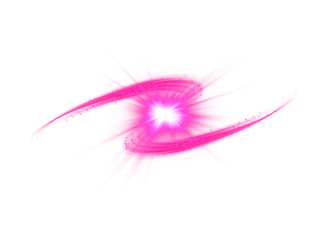 Pink magic spirals with sparkles. Pink light effect. Glitter particles with lines. Swirl effect. png