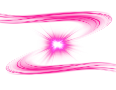 Pink magic spirals with sparkles. Pink light effect. Glitter particles with lines. Swirl effect. png