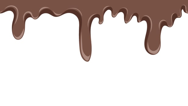 Melted milk sweet chocolate dripping seamless. vector
