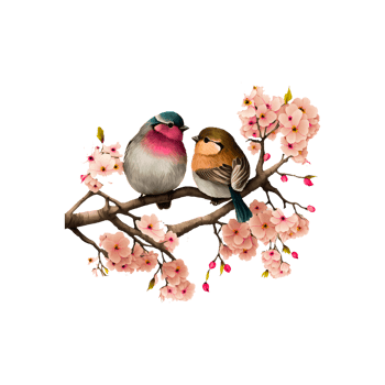 Bird Painting PNG generative ai