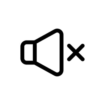 Simple Mute icon. The icon can be used for websites, print templates, presentation templates, illustrations, etc vector