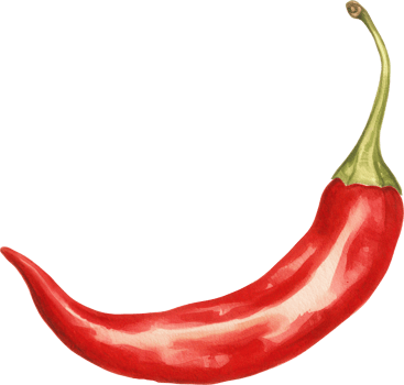 Red chilli watercolor illustration. png