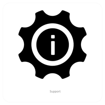 support and help icon concept vector