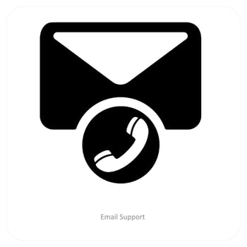 email support and service icon concept vector
