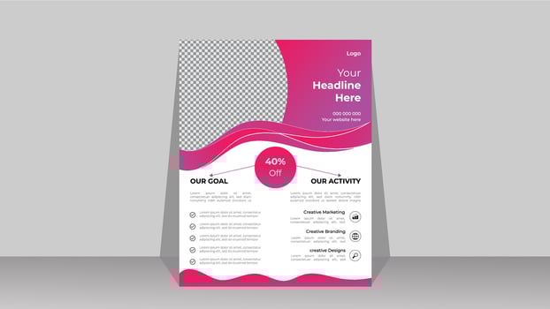 Modern creative corporate business flyer design template Pro Vector .