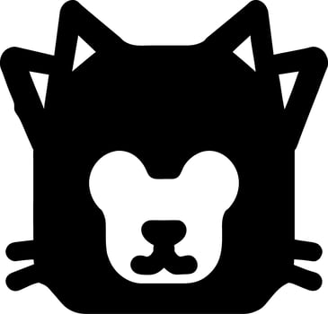 black cat cartoon vector