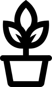 vector illustration of plant icon