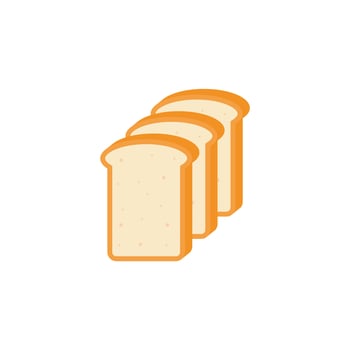 bread flat design vector illustration isolated on white background