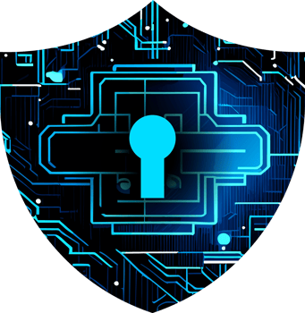 Modern Technology Shield Cybersecurity Crop-out png