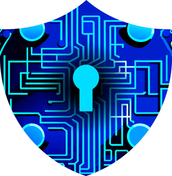 Modern Technology Shield Cybersecurity Crop-out png