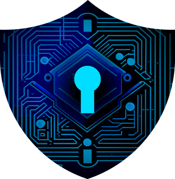Modern Technology Shield Cybersecurity Crop-out png