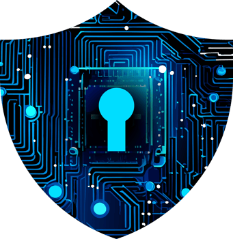 Modern Technology Shield Cybersecurity Crop-out png