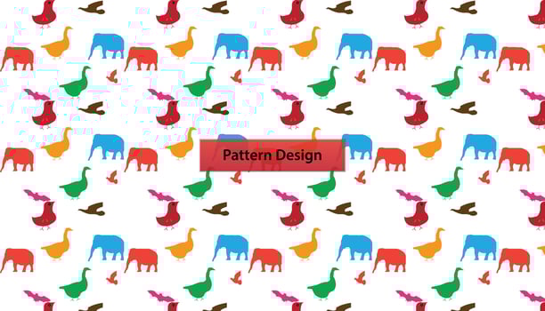 Seamless pattern design of animals Pro Vector .