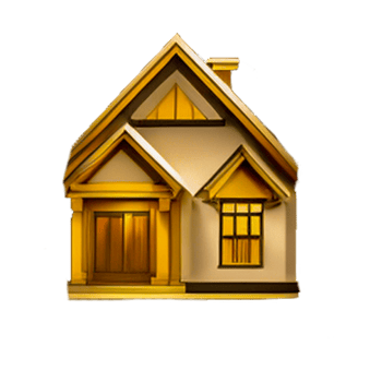 Golden house buidinding png