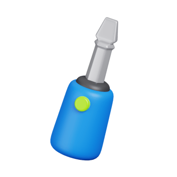 Handle screwdriver tool. Construction tools minimal icon isolated. 3D render illustration. png