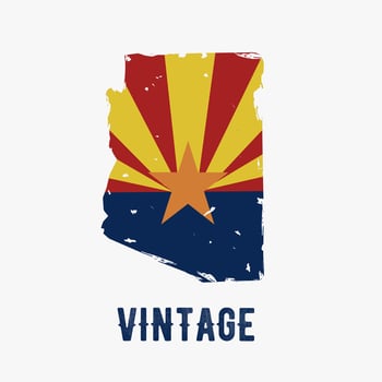 illustration vector of arizona vintage design, grunge style,  perfect for print, t-shirt design