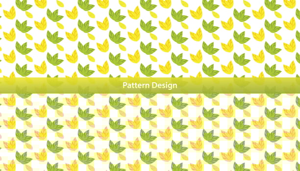 Leaf floral seamless pattern design set . vector