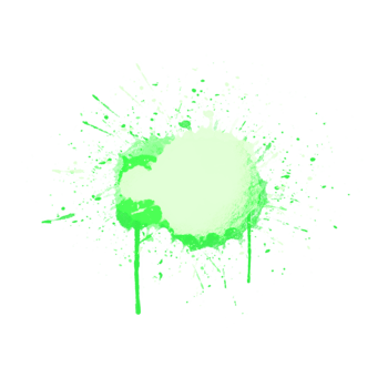 Abstract green watercolor liquid ink splashes hand drawn png