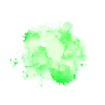 Abstract green watercolor liquid ink splashes hand drawn png