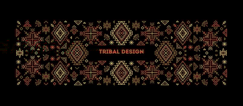 Trendy abstract aztec tribal frame. Cover template, decorative geometric vector