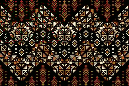 Tribal ethnic seamless striped pattern in Aztec style. Ikat geometric folk decor vector