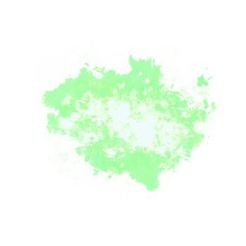 Abstract green watercolor liquid ink splashes hand drawn png