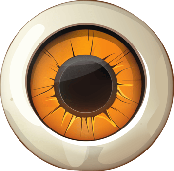 3D Spooky Halloween Eye. Vector Illustration EPS10 png