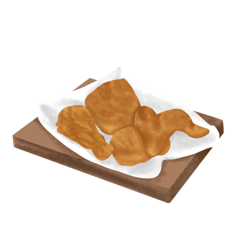 Crispy chicken delicious food illustration png