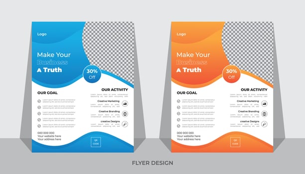 Creative business brochure flyer design template for marketing . Pro Vector .