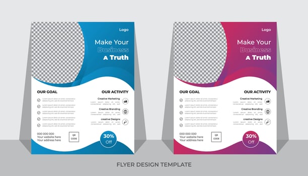 Minimal corporate flyer design template . Pro Vector .
