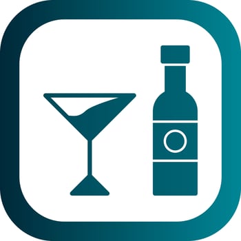 Alcoholic drink Vector Icon Design