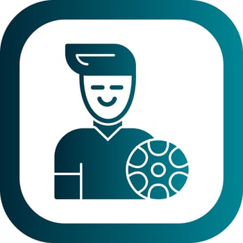 Football player Vector Icon Design