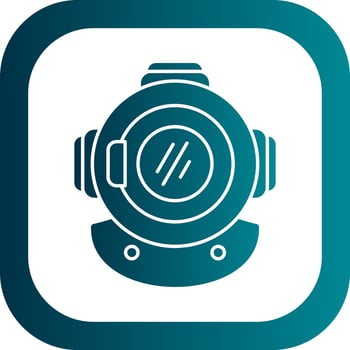 Diving helmet Vector Icon Design