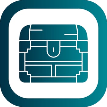 Treasure chest Vector Icon Design