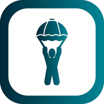 Skydiving Vector Icon Design