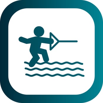 Water ski Vector Icon Design