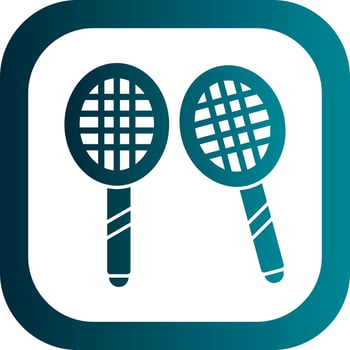 Badminton Vector Icon Design