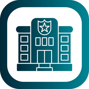 Police station Vector Icon Design
