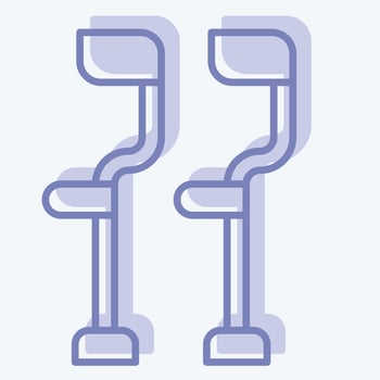Icon Crutches. related to Orthopedic symbol. two tone style. simple design editable. simple illustration vector