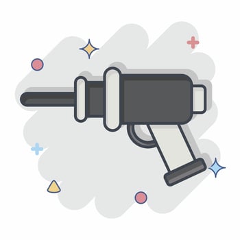 Icon Drill. related to Orthopedic symbol. comic style. simple design editable. simple illustration vector