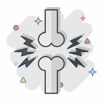 Icon Joint. related to Orthopedic symbol. comic style. simple design editable. simple illustration vector