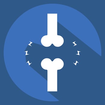 Icon Joint. related to Orthopedic symbol. long shadow style. simple design editable. simple illustration vector